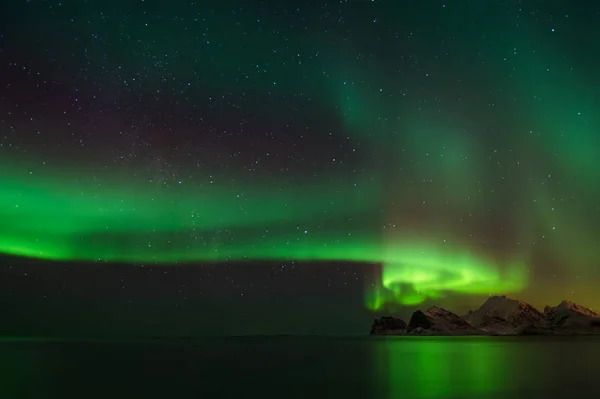 Polarlichter der Flageeborg — Stockfoto