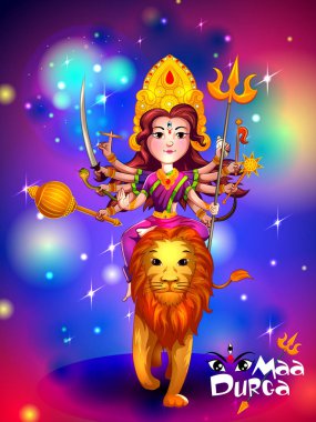 Mutlu Durga Puja festival Hindistan tatil arka plan