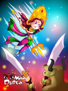 Mutlu Durga Puja festival Hindistan tatil arka plan