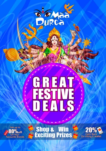 Mutlu Durga Puja Hindistan tatil festival anlaşma promosyon arka plan