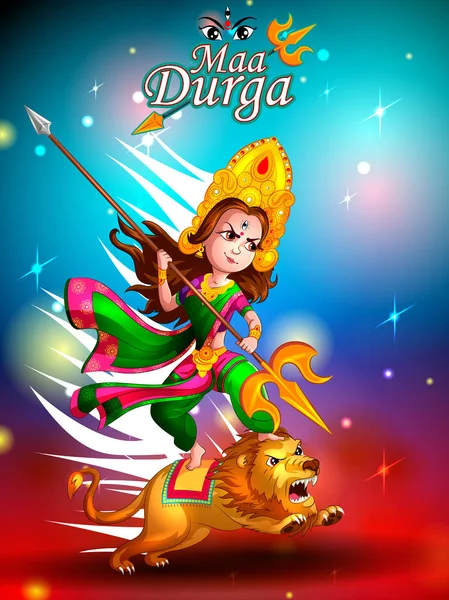 Feliz Durga Puja festival India fondo de vacaciones — Vector de stock