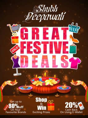 Hindistan tatil şenlikli anlaşma arka plan ile kutluyor mutlu bayramlar gecesi havai fişek