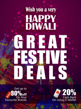 Colorfu fişek Hindistan şenlikli anlaşma promosyon arka plan tatil kutluyor mutlu bayramlar gecesi