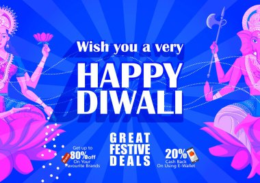 Hint tanrıçası Lakshmi ve Ganesha mutlu bayramlar bayram anlaşma arka plan üzerinde