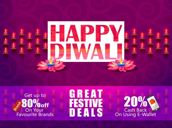 Hindistan tatil şenlikli anlaşma arka plan ile kutluyor mutlu bayramlar gecesi diya dekore