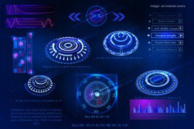 Soyut fütüristik bilim kurgu Merhaba teknoloji teknoloji kullanıcı arabirimi ekran dijital arka planı