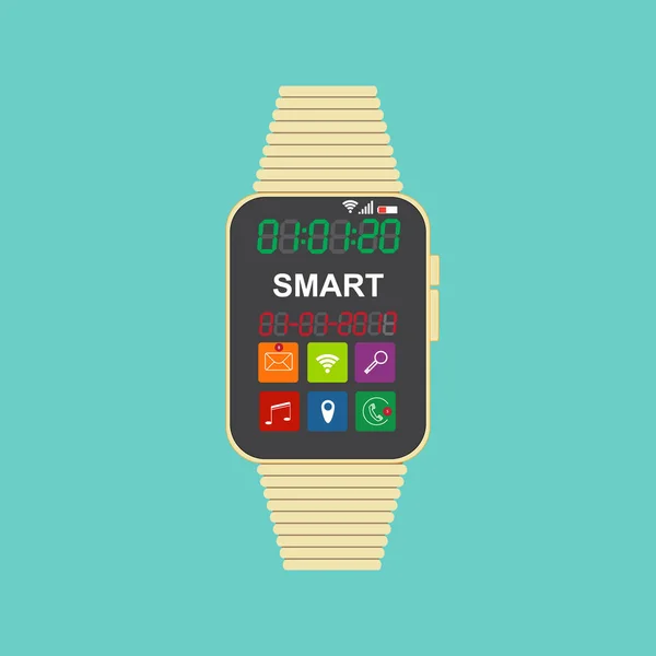 アイコンでのスマートな腕時計 — ストックベクタ