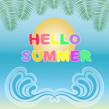 Merhaba yaz arka plan. 