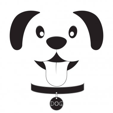 Dog Head'a beyaz zemin üzerine