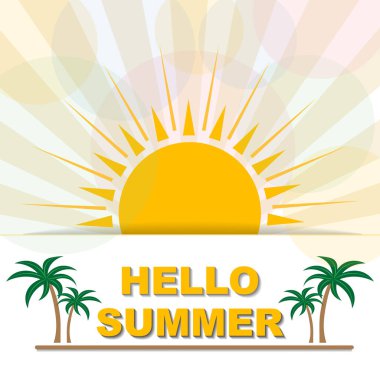 Yaz seyahat Merhaba. Eğilim hat. Yaz aylarında konsept.