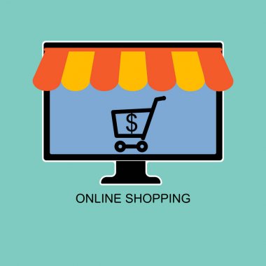 Online alışveriş, bilgisayar kullanarak alış ve satış.