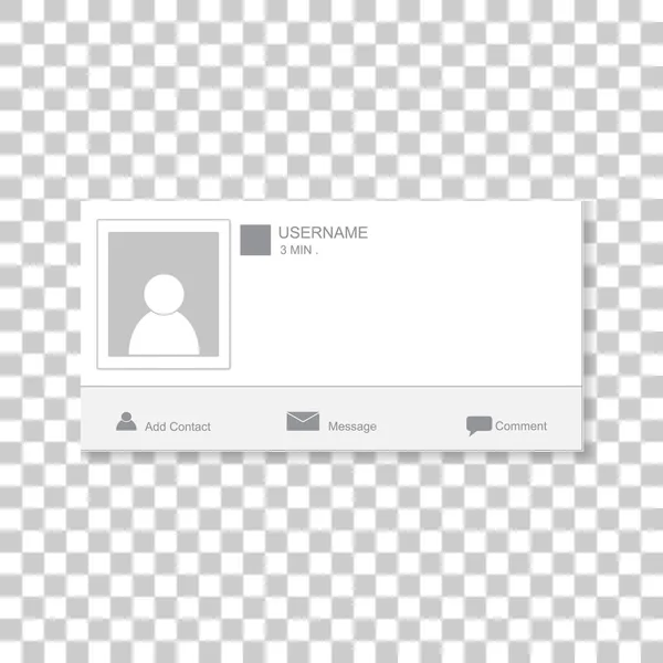 Moldura de foto social. Estrutura de modelo de contatos. Insira seu pi —  Vetores de Stock