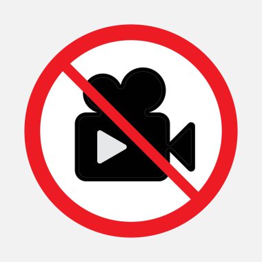 Beyaz arka plan üzerinde hiçbir kamera simgesi.