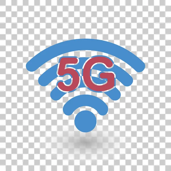 Sambungan Internet Network Nirkabel Vektor Ikon 5G . - Stok Vektor
