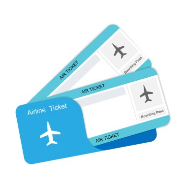 Modern havayolu seyahat boarding pass iki bilet. 