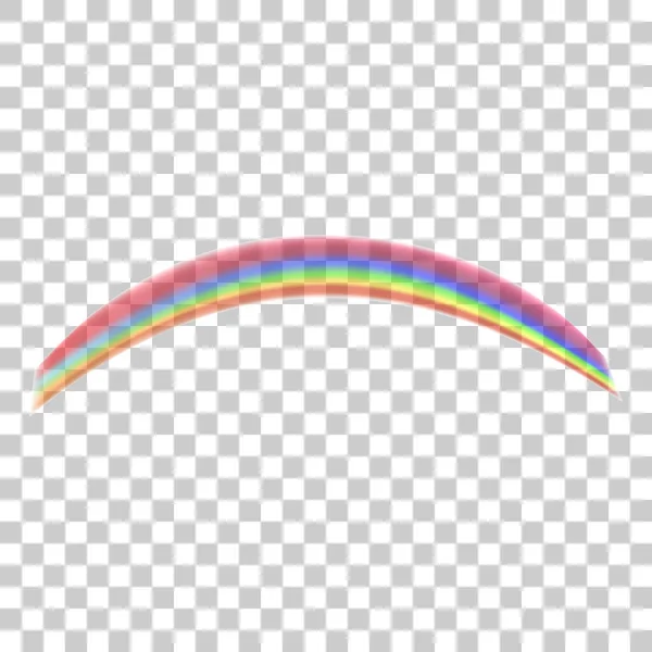 Realistiska rainbow icon isolerad på transparent bakgrund. — Stock vektor