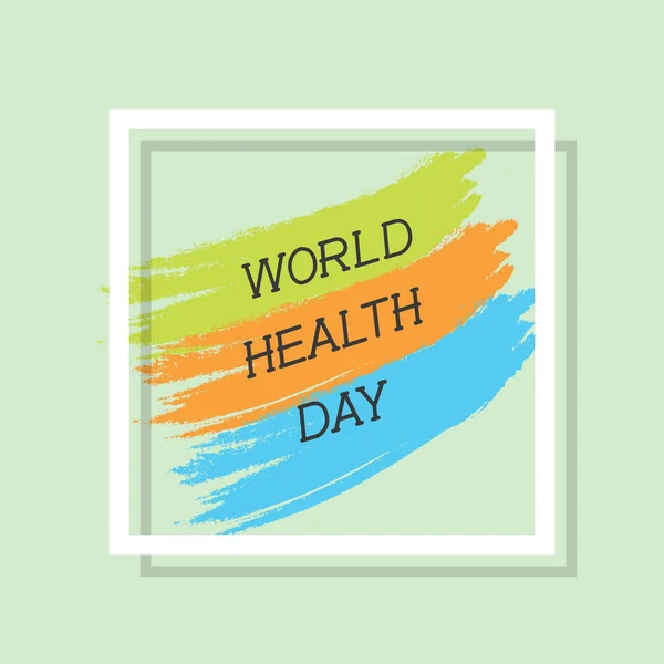 Färg banderoll eller affisch av Världshälsodagen — Stock vektor