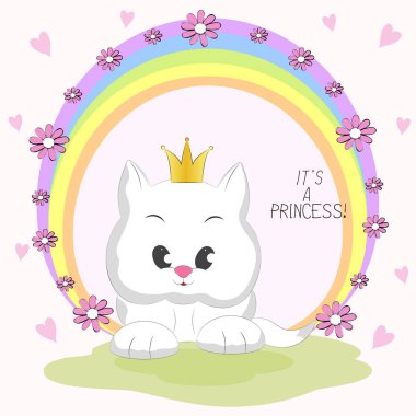 Şirin kedi ve yazıt onun bir prenses.