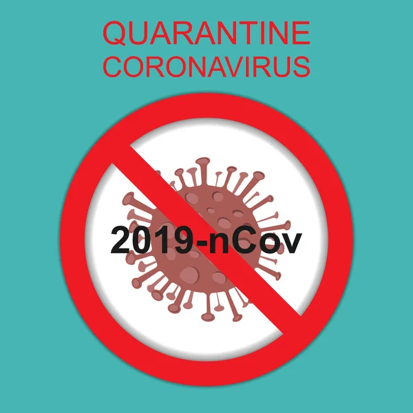 Conceito Pandemia Coronavírus Quarentena Epidemia Global 2019 Ncov Vírus Wuhan — Vetor de Stock
