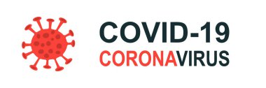 Modern tasarım logosu Coronavirus covid-19. Genel Salgın 2019-NCov.