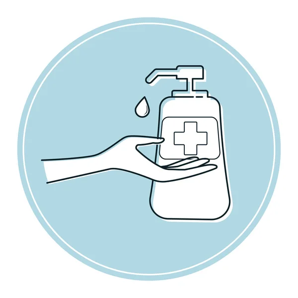 Signez Désinfectant Lavage Des Mains Produit Hygiène Illustration Vectorielle — Image vectorielle