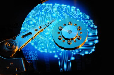 Sabit Disk sürücüsü renk yansıması ile.