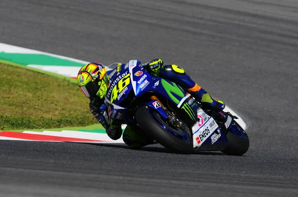 Mugello - Itálie, května 29-30: Yamaha italský jezdec Valentino Rossi 2015 Tim Motogp Itálie v Mugellu okruh na 29-30. května 2015 — Stock fotografie