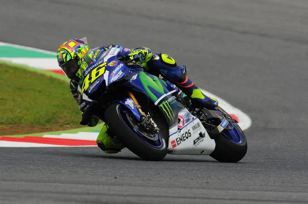 Mugello - Italië, 21 mei: Italiaanse Yamaha rider Valentino Rossi in 2016 Tim Motogp Italië op 21 mei 2016 — Stockfoto