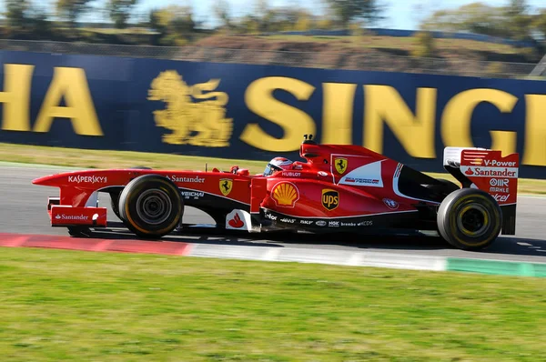 Mugello krets, Italien - okt: Officiella drivrutiner för Scuderia Ferrari F1 på Visa session under slutli Mondiali Ferrari, 2015 i Mugello krets, Italien — Stockfoto