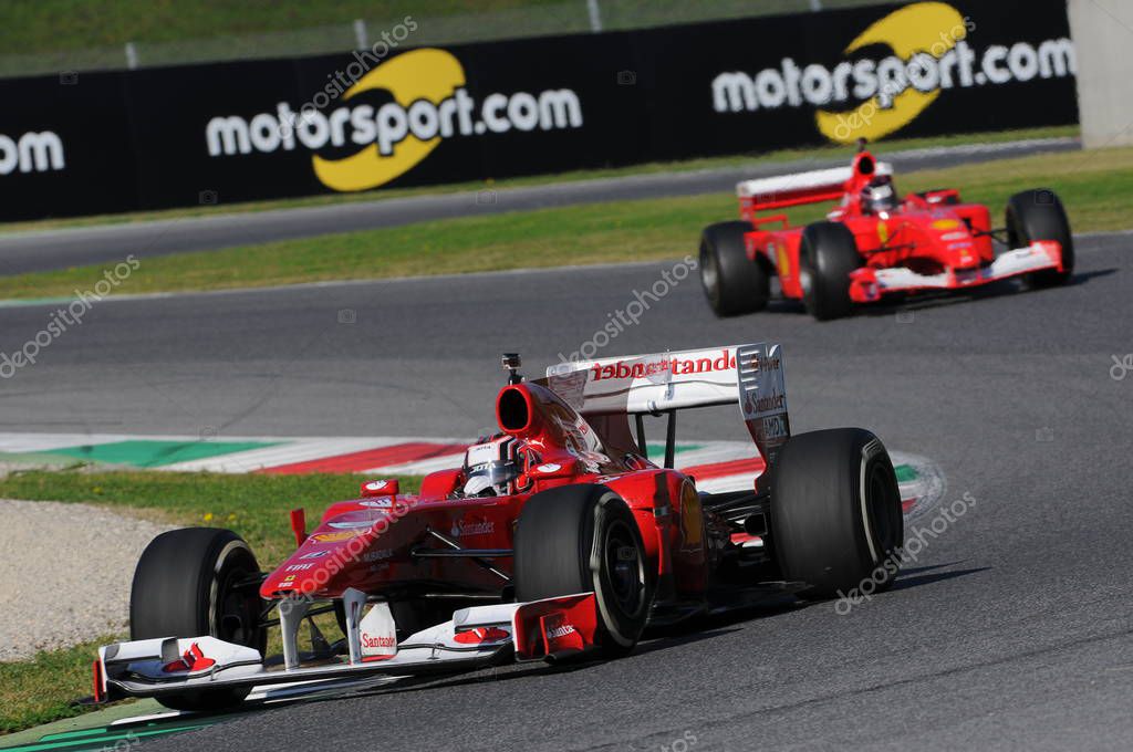 MUGELLO, IT, November, 2015:unknown run with Ferrari F1 into the mugello circuit  in italy