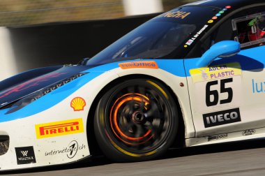 Ferrari 458 Challenge Evo Finali Mondiali Ferrari - Ferrari gün devre Mugello İtalya'da yarış sırasında