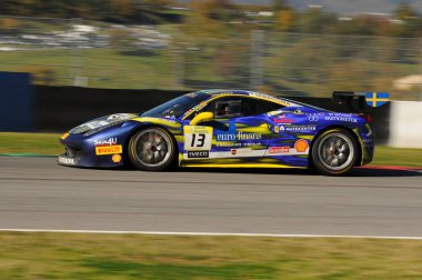 Ferrari 458 Challenge Evo Finali Mondiali Ferrari - Ferrari gün devre Mugello İtalya'da yarış sırasında