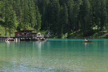 Lago di Braies - Pragser Wildsee, South Tyrol, Dolomites, İtalya