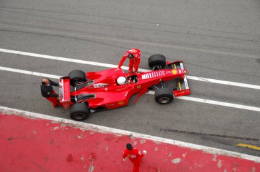 Mugello, bu Kasım 2008: Modern Ferrari F1 Pit şeritte Finali Mondiali Ferrari 2008 İtalya mugello devre içine