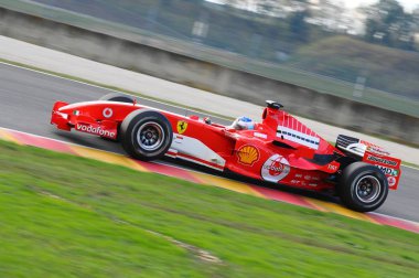 Mugello, bu Kasım 2008: Bilinmeyen ile Modern Ferrari F1 devre mugello İtalya Finali Mondiali Ferrari 2008 sırasında girmek