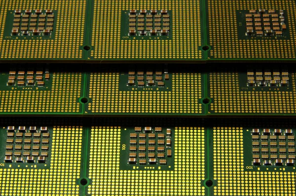 Régi számítógép processzor Cpu igazodik, jövőbeni háttér. — Stock Fotó