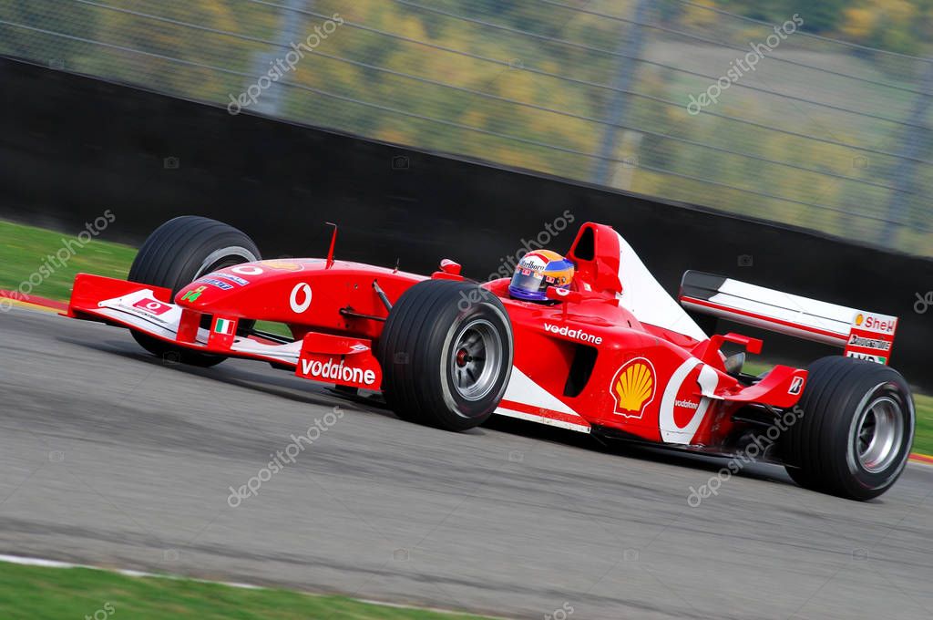 MUGELLO, IT, November, 2007: unknown run with Modern Ferrari F1 during Finali Mondiali Ferrari 2007 into the mugello circuit in italy