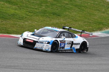 12 cevheri Hankook Mugello 18 Şubat 2017: #34 araba koleksiyonu Motorsport, Audi R8 Lms: Johannes Dr. Kirchhoff, Gustav Edelhoff, Elmar Grimm, Ingo Vogler devre Mugello, İtalya.