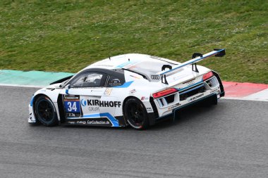 12 cevheri Hankook Mugello 18 Şubat 2017: #34 araba koleksiyonu Motorsport, Audi R8 Lms: Johannes Dr. Kirchhoff, Gustav Edelhoff, Elmar Grimm, Ingo Vogler devre Mugello, İtalya.