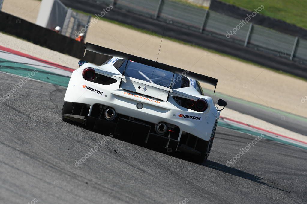 12 ore Hankook Mugello 18 March 2017: #488 Octane 126, Ferrari 488 GT3: Bjorn Grossmann, Fabio Leimer on Mugello Circuit, Italy.