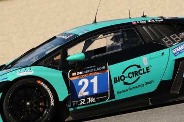 12 cevheri Hankook Mugello 18 Şubat 2017: #21 Konrad Motorsport, Lamborghini Huracan Gt3: Franz Konrad, Marco Mapelli, Giorgio Maggi, Christopher Zochling devre Mugello, İtalya.