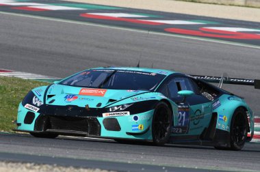 12 cevheri Hankook Mugello 18 Şubat 2017: #21 Konrad Motorsport, Lamborghini Huracan Gt3: Franz Konrad, Marco Mapelli, Giorgio Maggi, Christopher Zochling devre Mugello, İtalya.