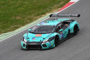 12 cevheri Hankook Mugello 18 Şubat 2017: #21 Konrad Motorsport, Lamborghini Huracan Gt3: Franz Konrad, Marco Mapelli, Giorgio Maggi, Christopher Zochling devre Mugello, İtalya.