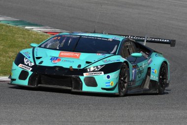 12 cevheri Hankook Mugello 18 Şubat 2017: #21 Konrad Motorsport, Lamborghini Huracan Gt3: Franz Konrad, Marco Mapelli, Giorgio Maggi, Christopher Zochling devre Mugello, İtalya.