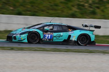 12 cevheri Hankook Mugello 18 Şubat 2017: #21 Konrad Motorsport, Lamborghini Huracan Gt3: Franz Konrad, Marco Mapelli, Giorgio Maggi, Christopher Zochling devre Mugello, İtalya.