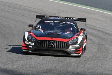 12 ore Hankook Mugello 18 March 2017:#17 IDEC SPORT RACING, Mercedes AMG GT3: Patrice Lafargue, Paul Lafargue, Dimitri Enjalbert on Mugello Circuit, Italy.
