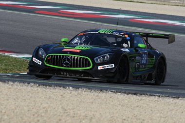 12 cevheri Hankook Mugello 18 Şubat 2017: #38 Ms yarış, Mercedes Amg Gt3: Alexander Hrachowina, Edward Lewis Brauner, Martin Konrad, Zeljko Drmic devre Mugello, İtalya.