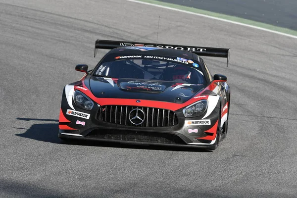 12 ore Hankook Mugello 18 March 2017:#17 IDEC SPORT RACING, Mercedes AMG GT3: Patrice Lafargue, Paul Lafargue, Dimitri Enjalbert on Mugello Circuit, Italy.