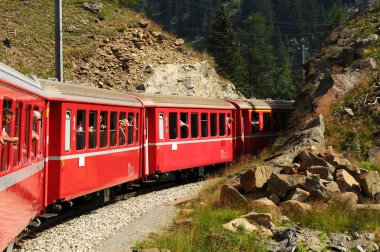 İsviçre: Temmuz 2012, yaz aylarında İsviçre dağ treni Bernina Express