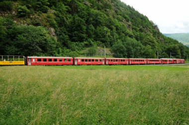 İsviçre: Temmuz 2012, yaz aylarında İsviçre dağ treni Bernina Express